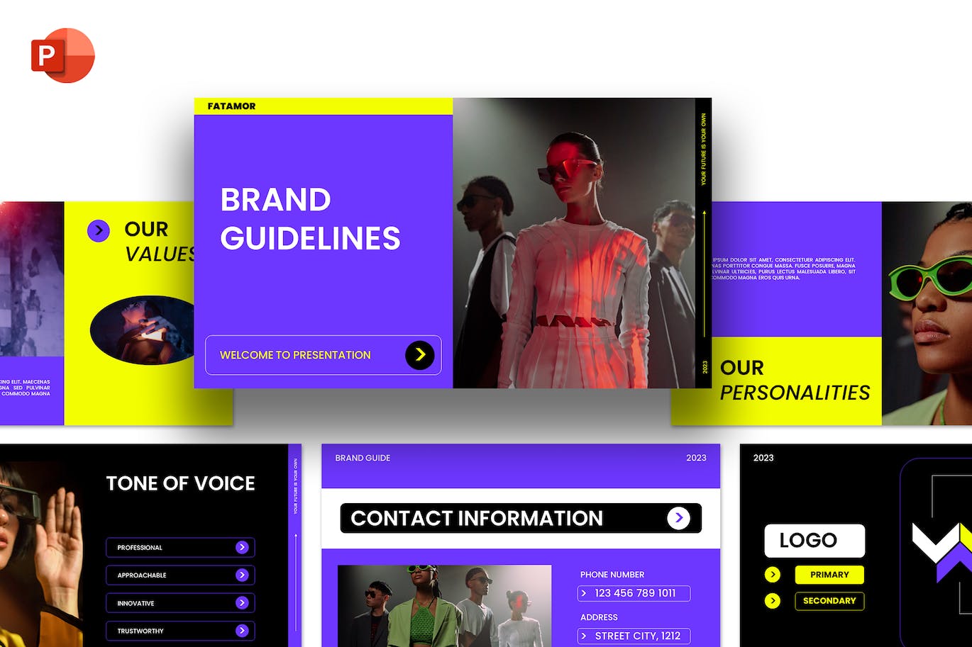 时尚品牌指南演示ppt模板 (PPT,PPTX)