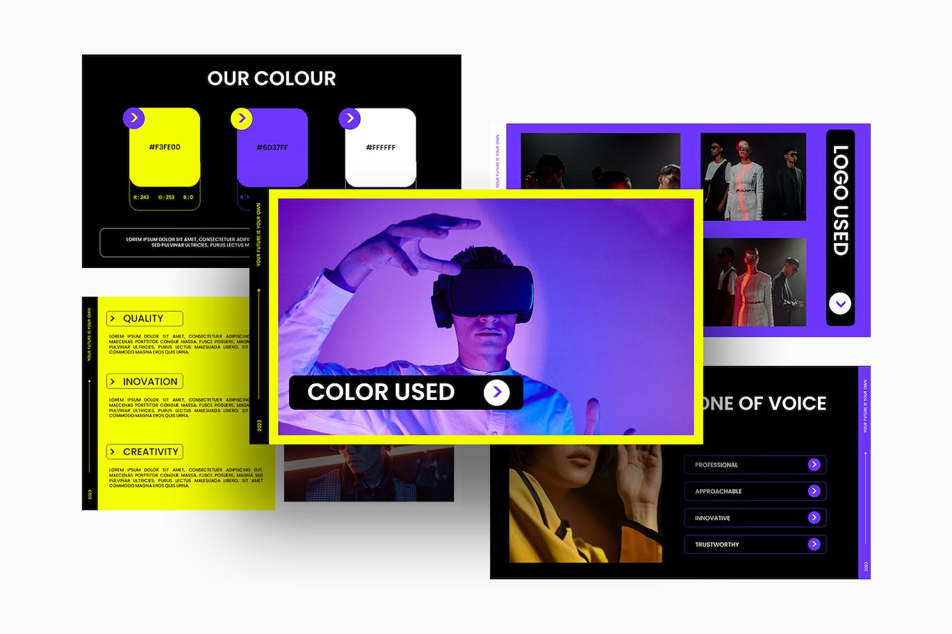 时尚品牌指南演示ppt模板 (PPT,PPTX)