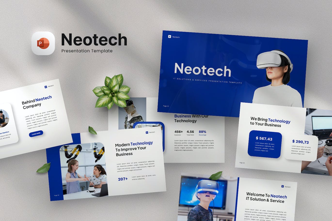 IT解决方案和服务ppt模板 (PPT,PPTX)