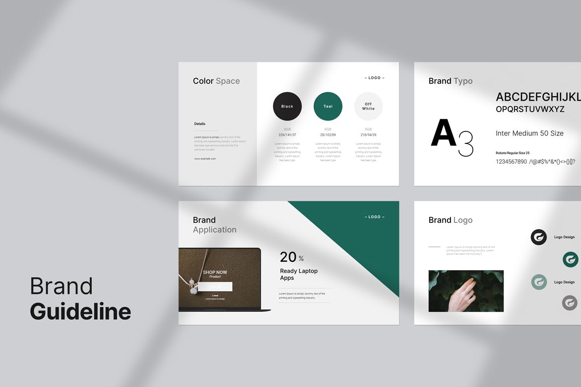 品牌指南介绍ppt模板 (PPTX)