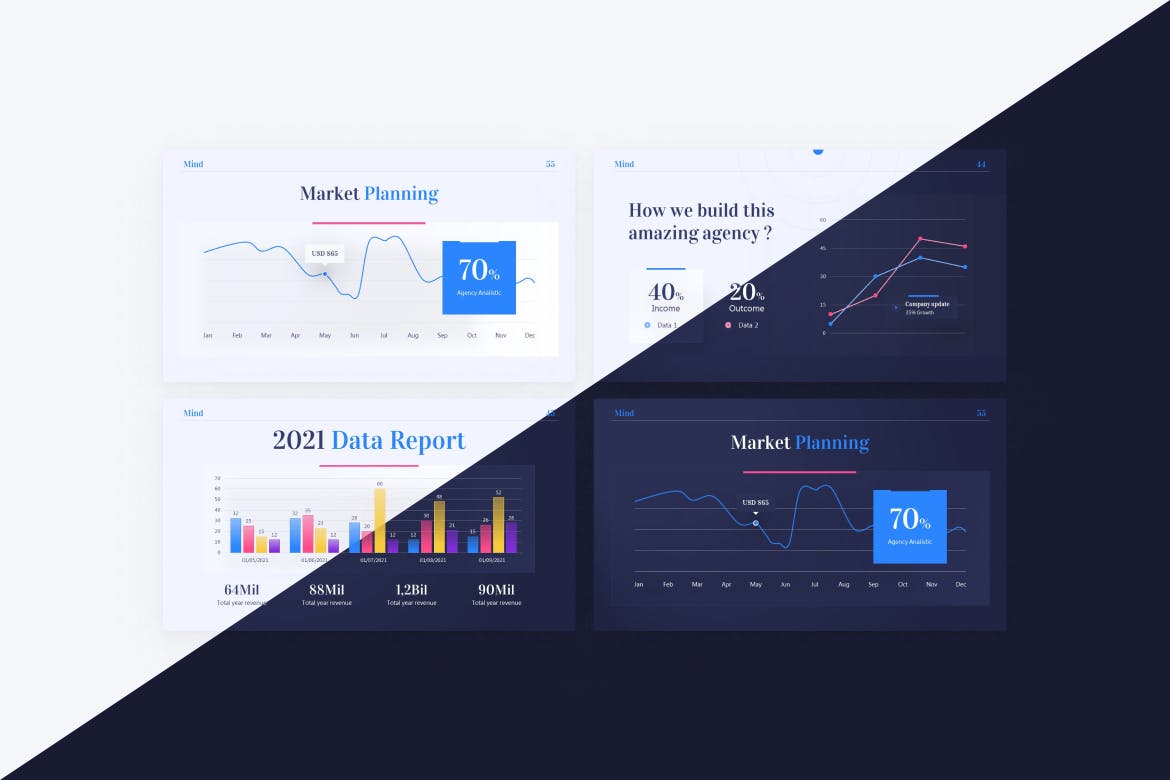 创意色彩简约PPT主题模板(PPTX)
