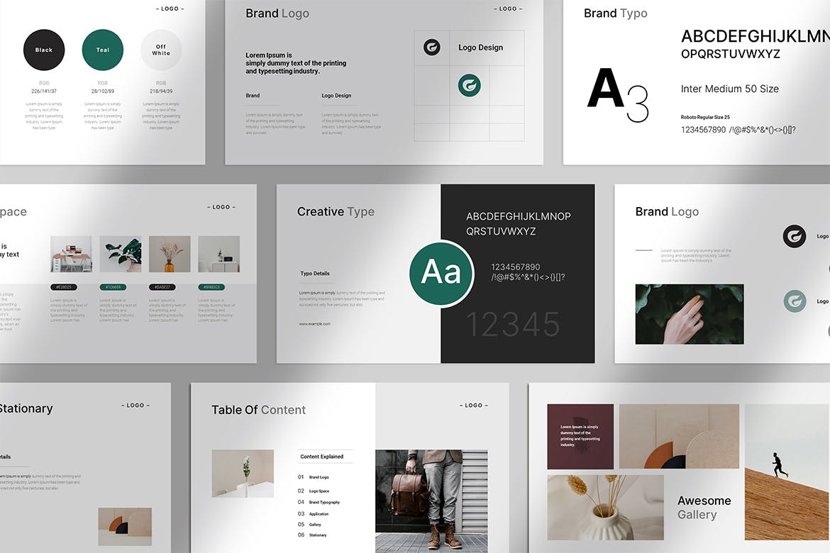 品牌指南介绍ppt模板 (PPTX)