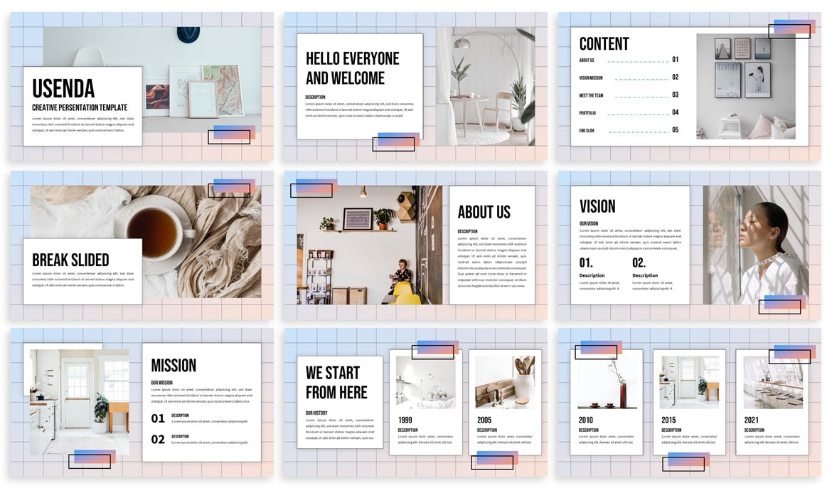 Usenda -现代创意PPT演示模板 (PPTX,PPT)