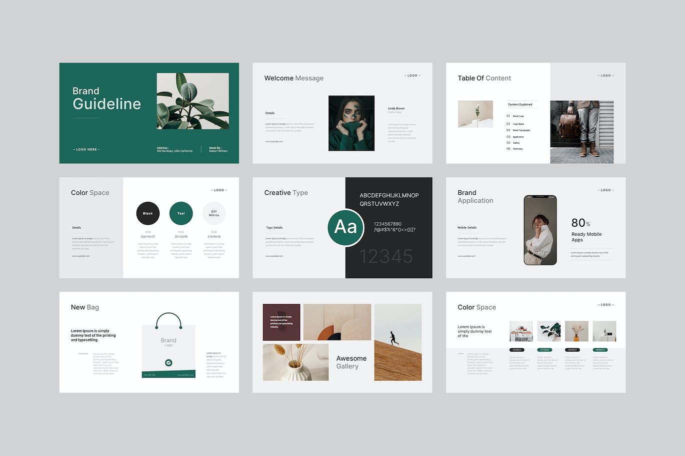 品牌指南介绍ppt模板 (PPTX)