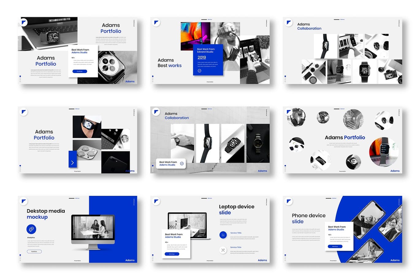 Adams – 商务计划书演示模板 (PPTX)