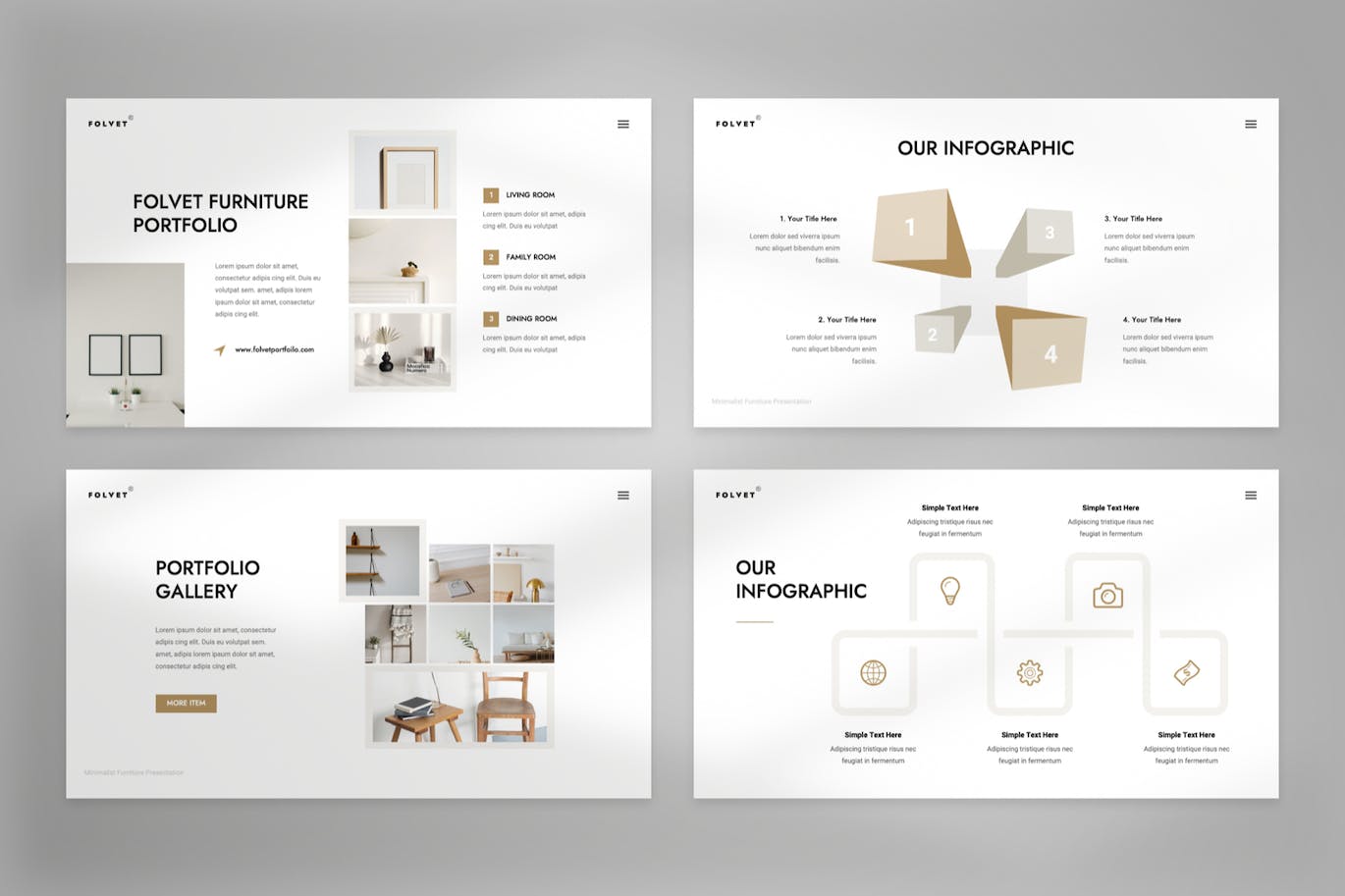 极简主义家具产品ppt模板 (PPTX)