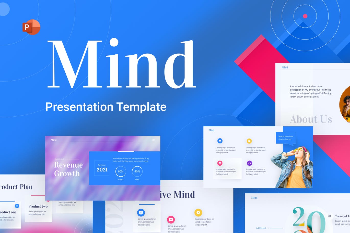 创意色彩简约PPT主题模板(PPTX)