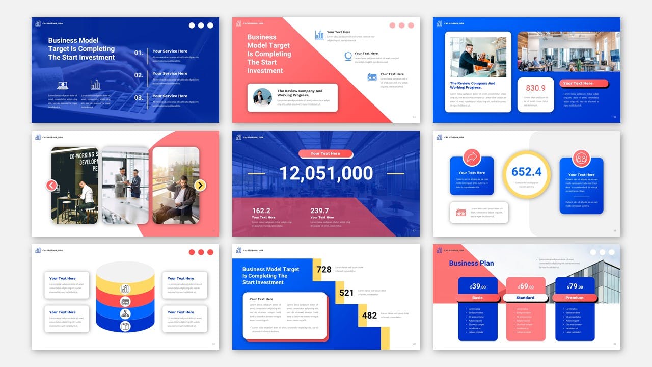 初创公司报告商业ppt模板 (PPTX,PPT)