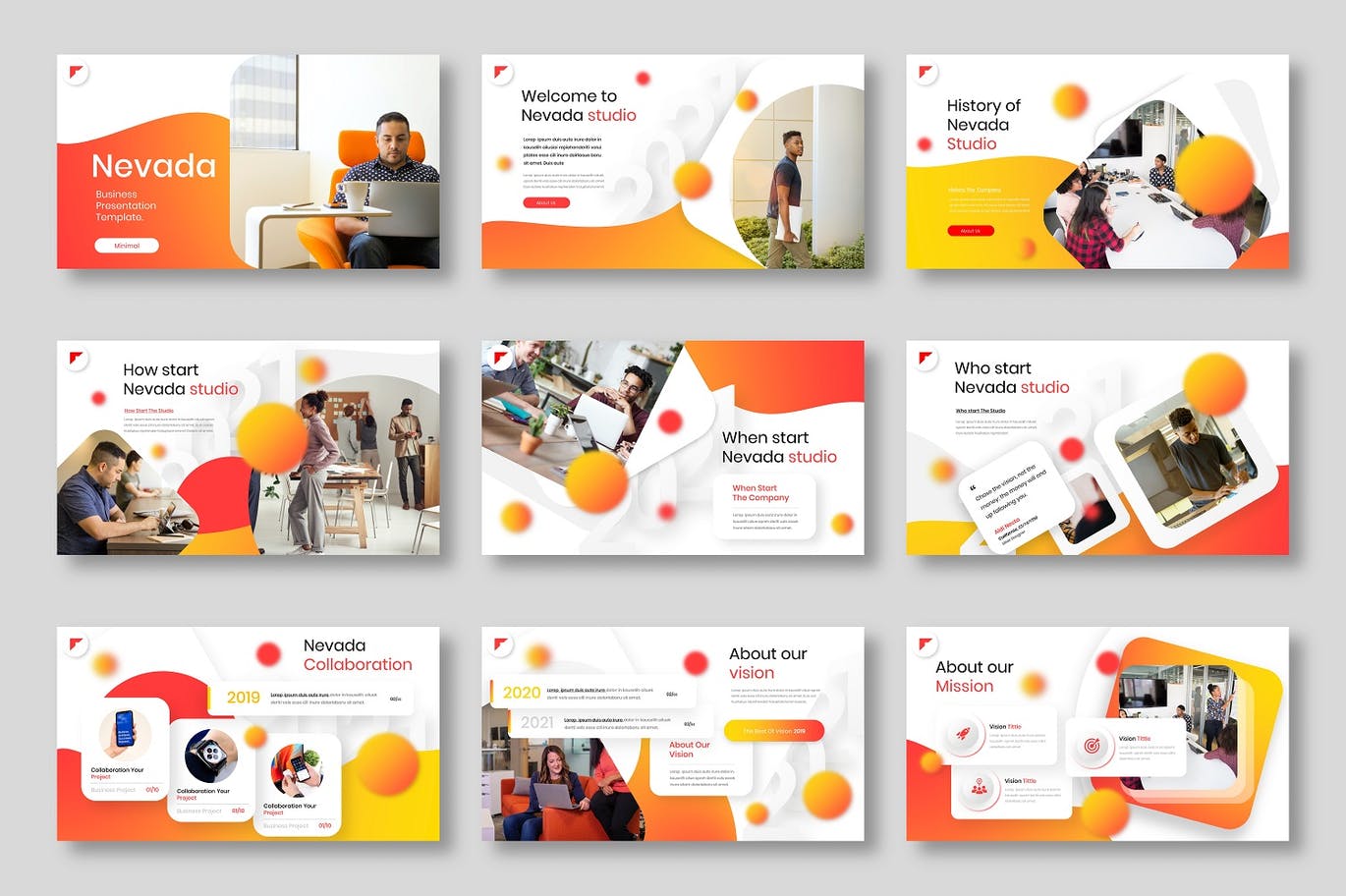 Nevada – 高端商务彩色PPT模板(PPTX)