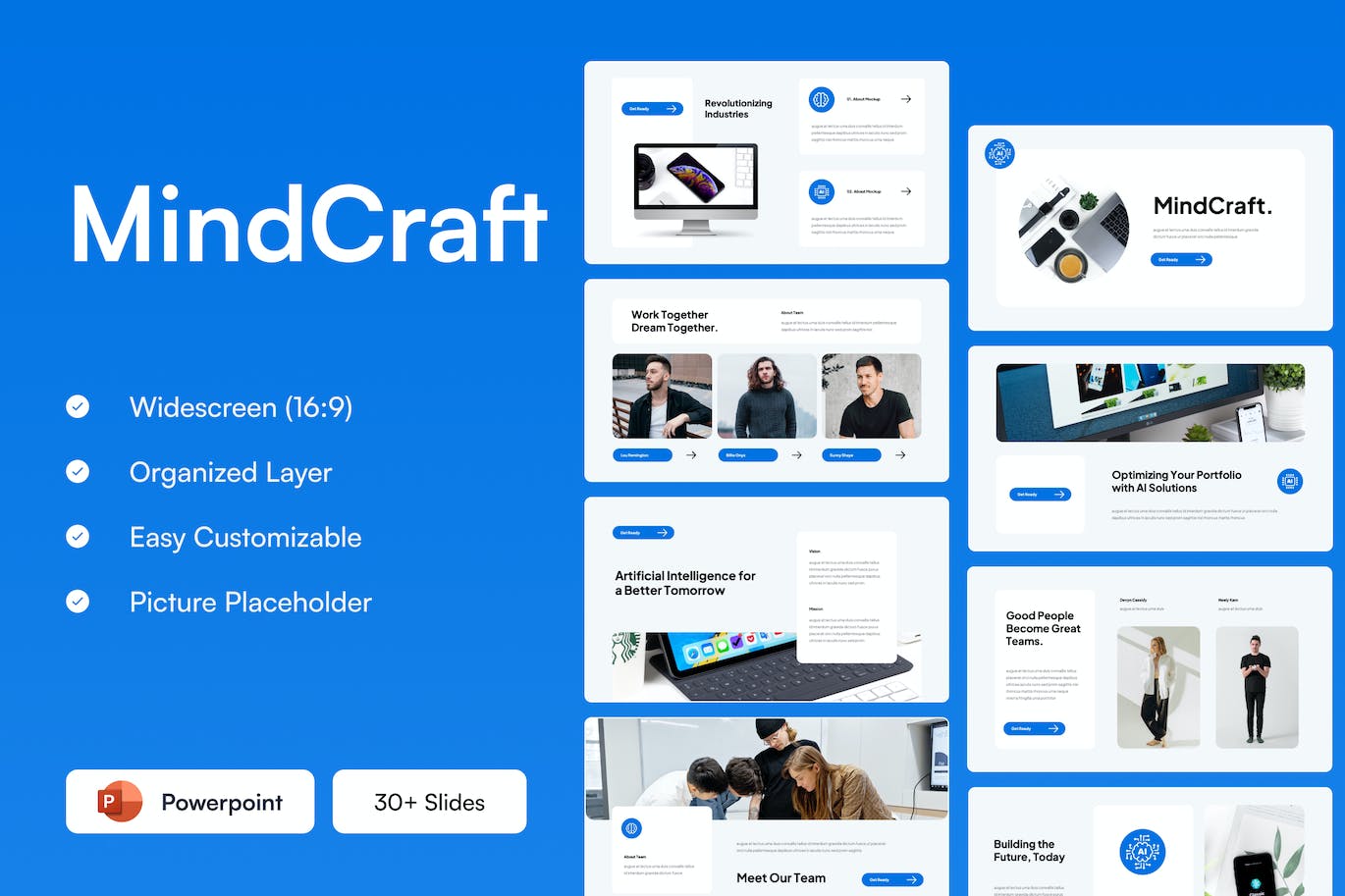 人工智能科技ppt模板 (PPTX)