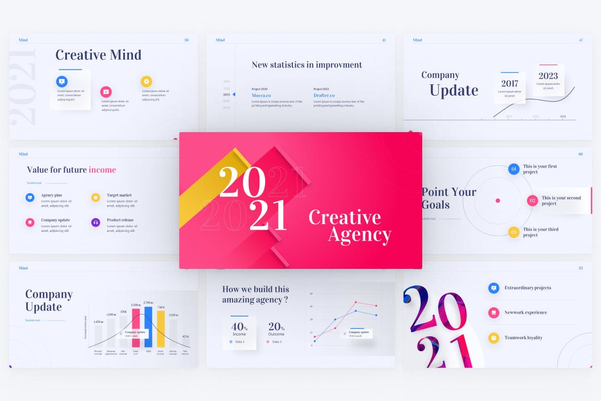 创意色彩简约PPT主题模板(PPTX)