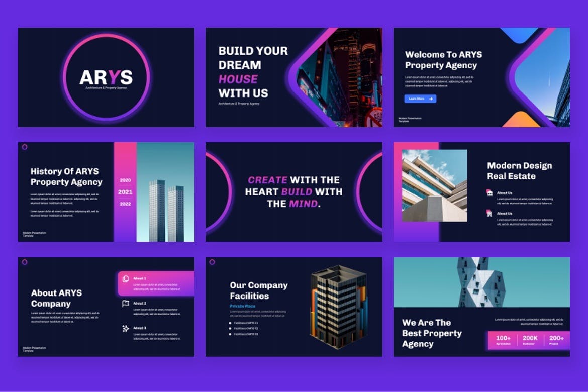 建筑与物业演示ppt模板 (PPTX)