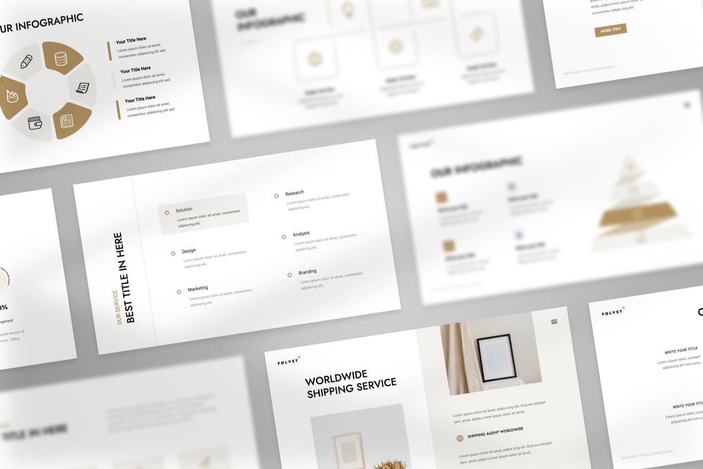 极简主义家具产品ppt模板 (PPTX)