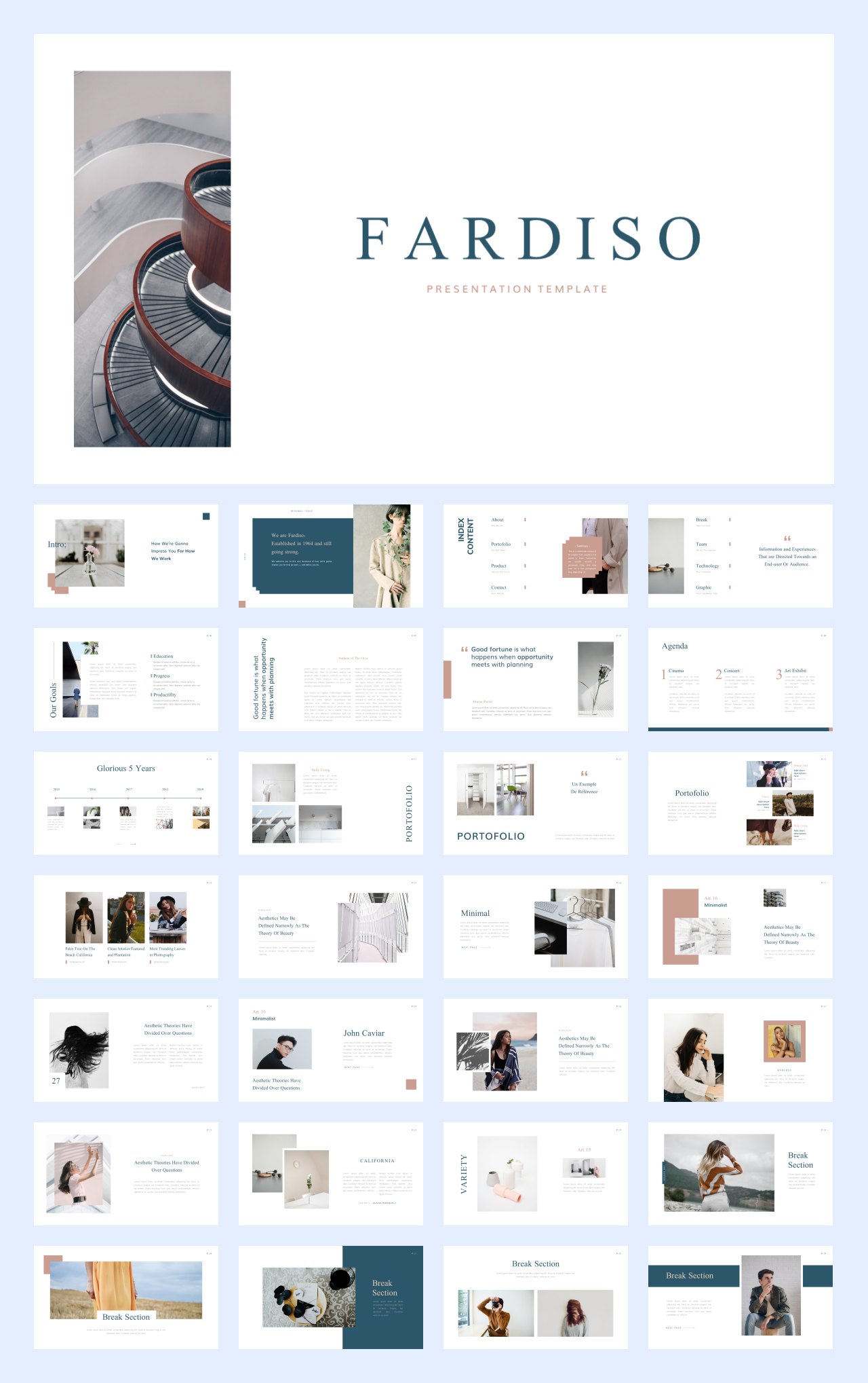 文艺时尚！22套国外文艺时尚风PPT设计