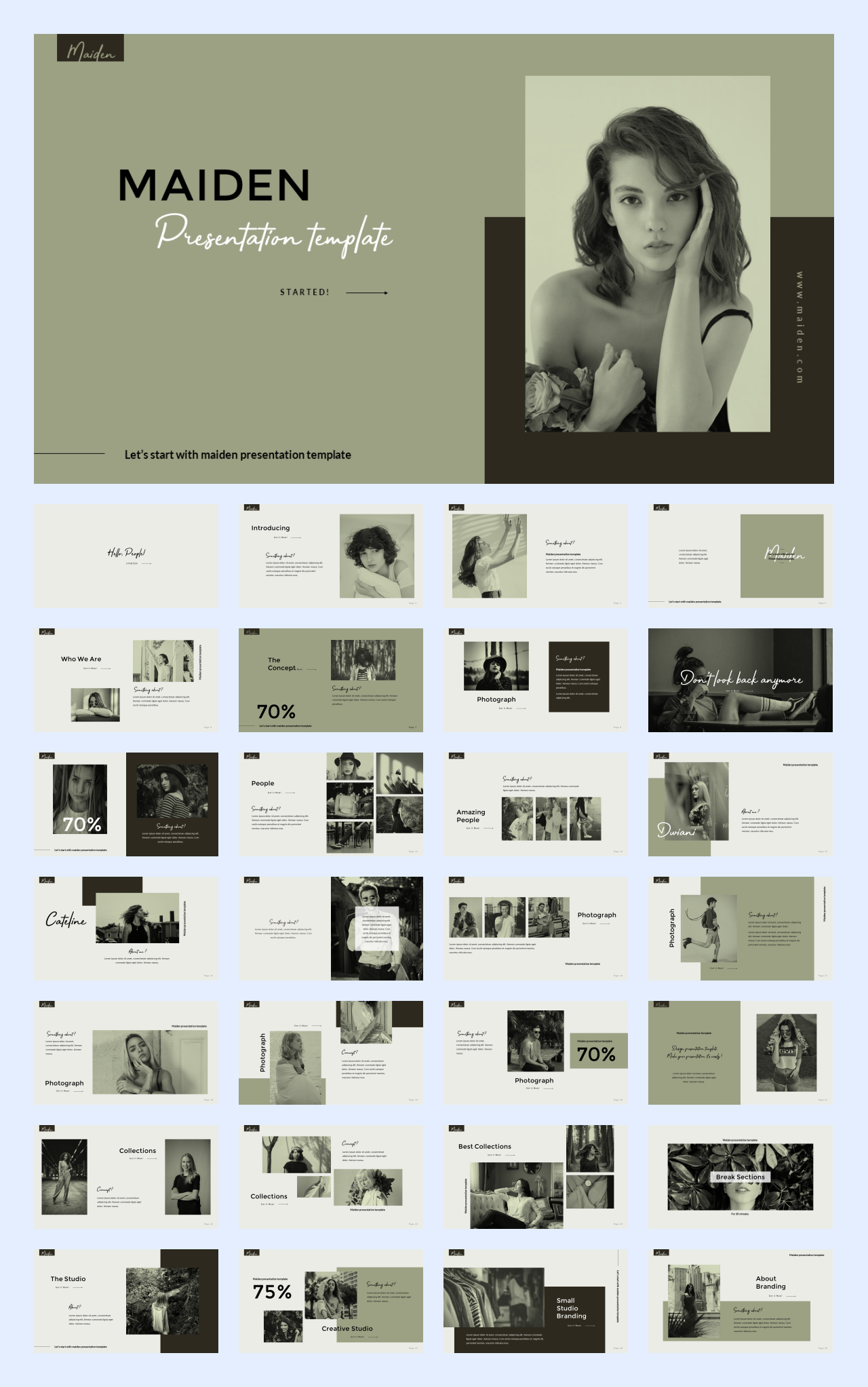 文艺时尚！22套国外文艺时尚风PPT设计