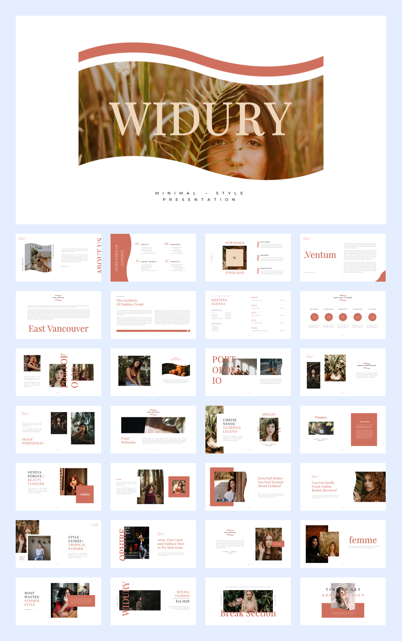 文艺时尚！22套国外文艺时尚风PPT设计