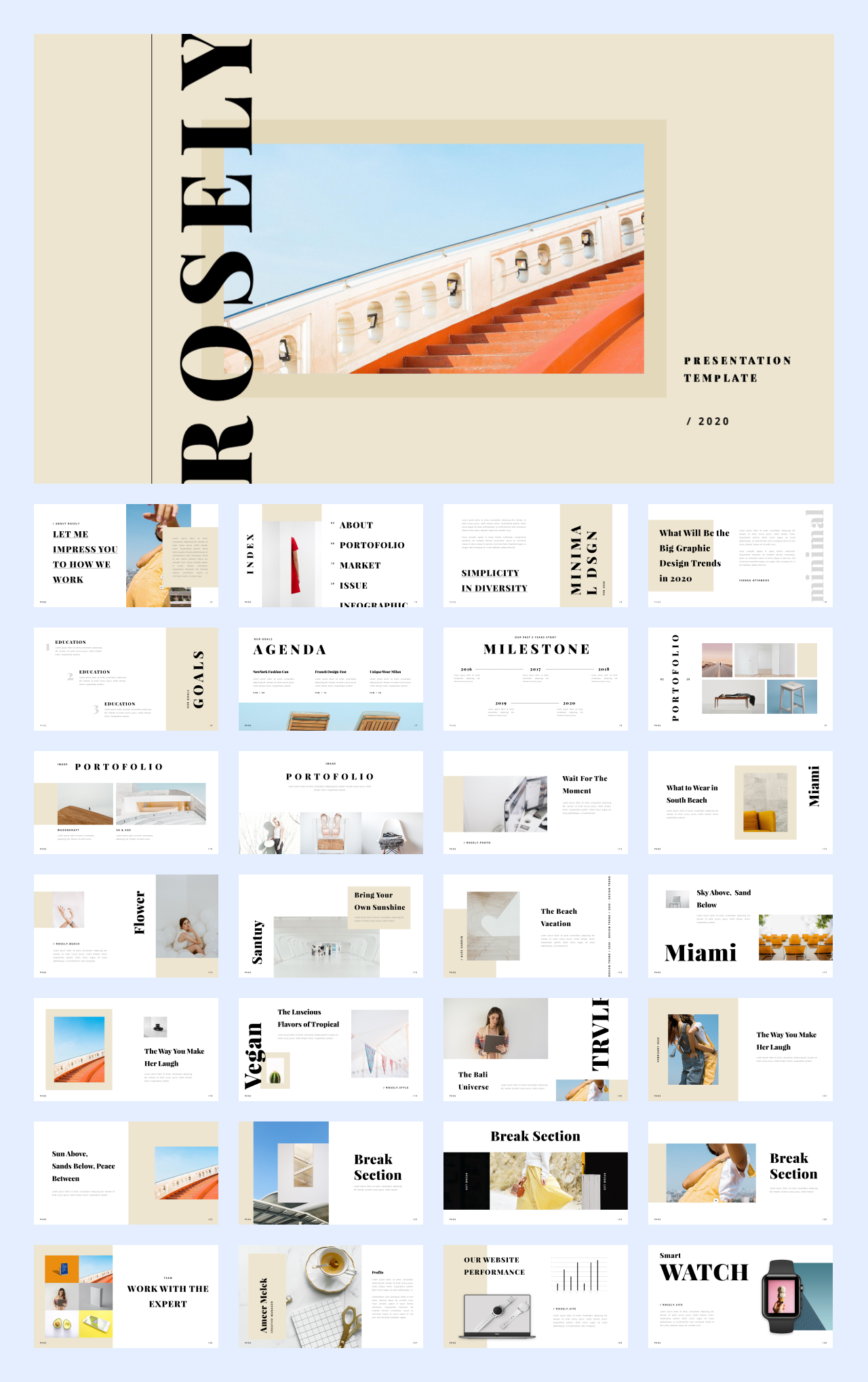 文艺时尚！22套国外文艺时尚风PPT设计