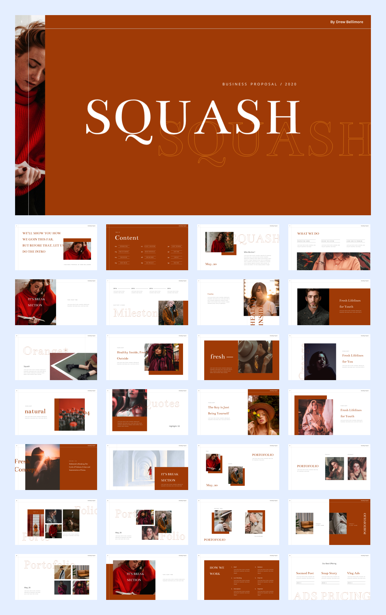 文艺时尚！22套国外文艺时尚风PPT设计