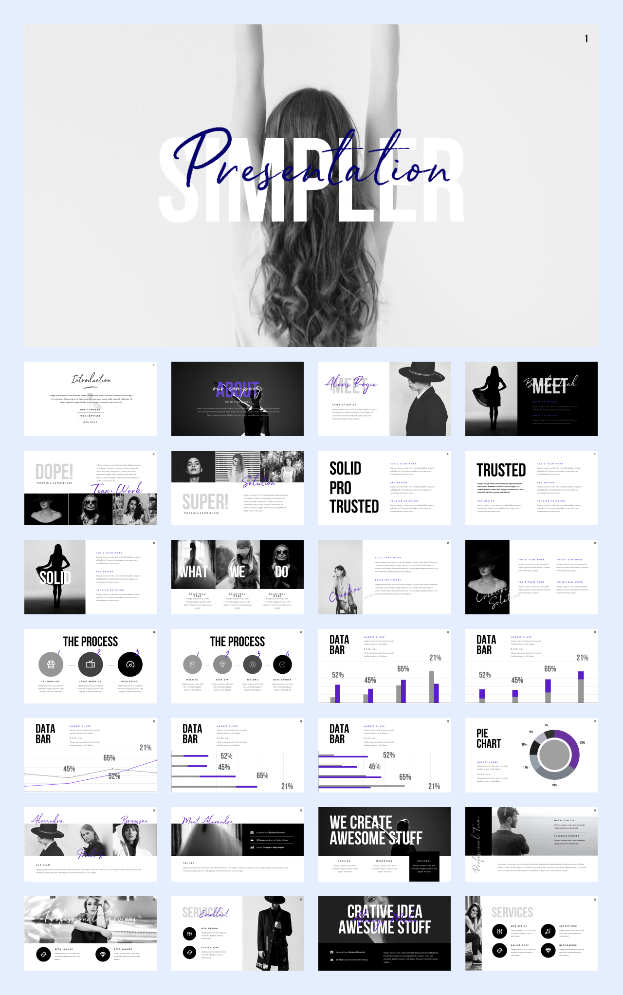 文艺时尚！22套国外文艺时尚风PPT设计