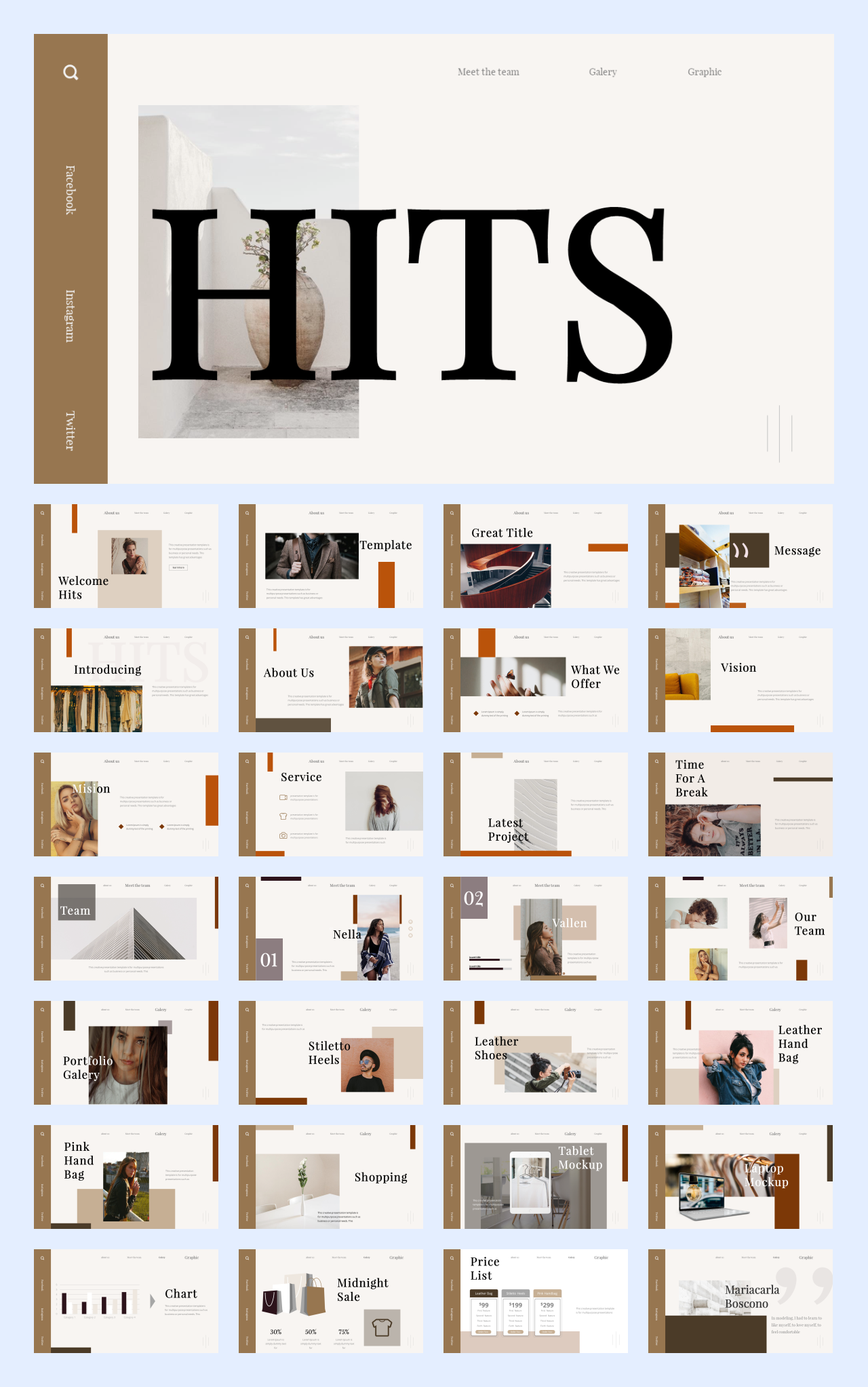 文艺时尚！22套国外文艺时尚风PPT设计