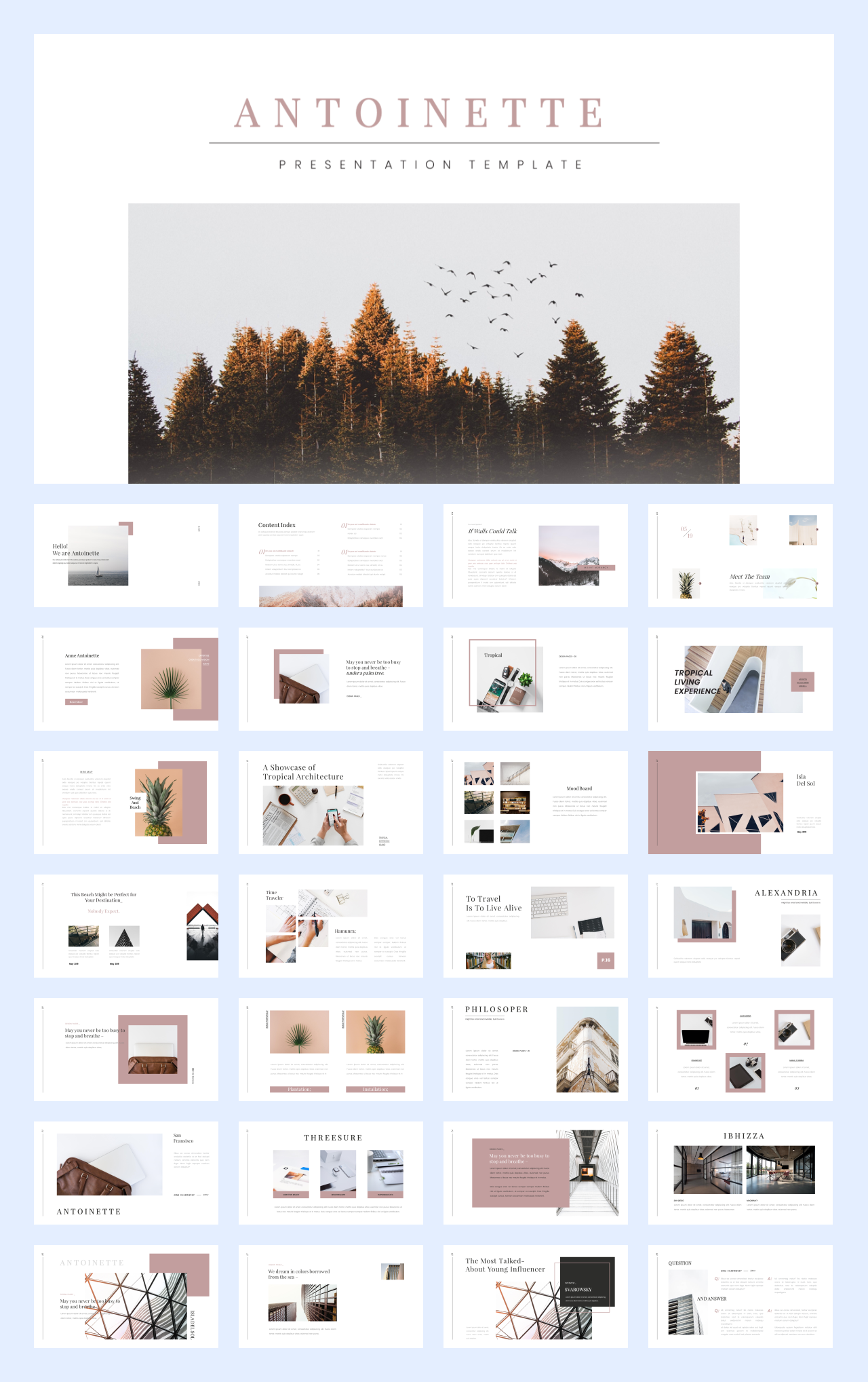 文艺时尚！22套国外文艺时尚风PPT设计