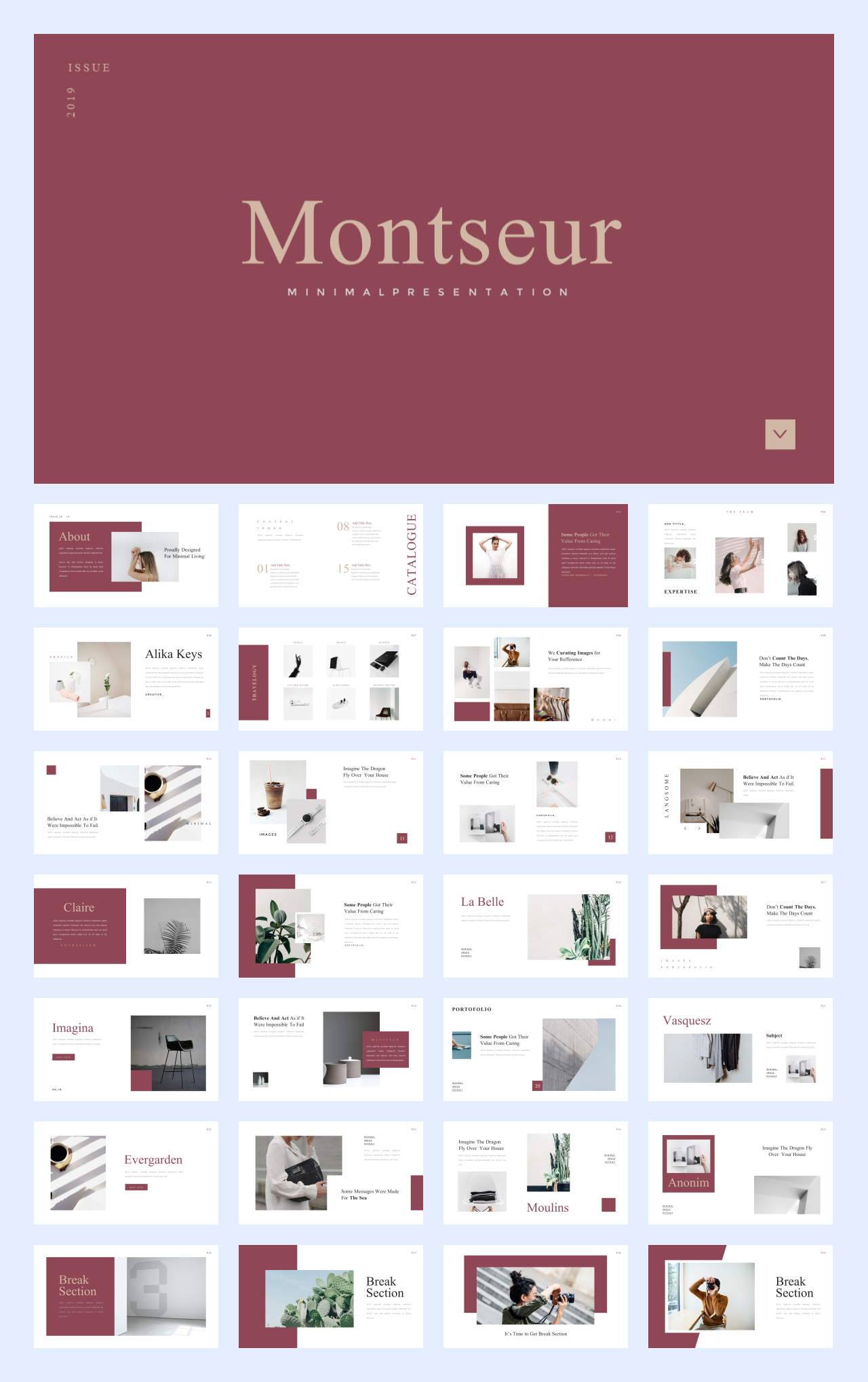 文艺时尚！22套国外文艺时尚风PPT设计