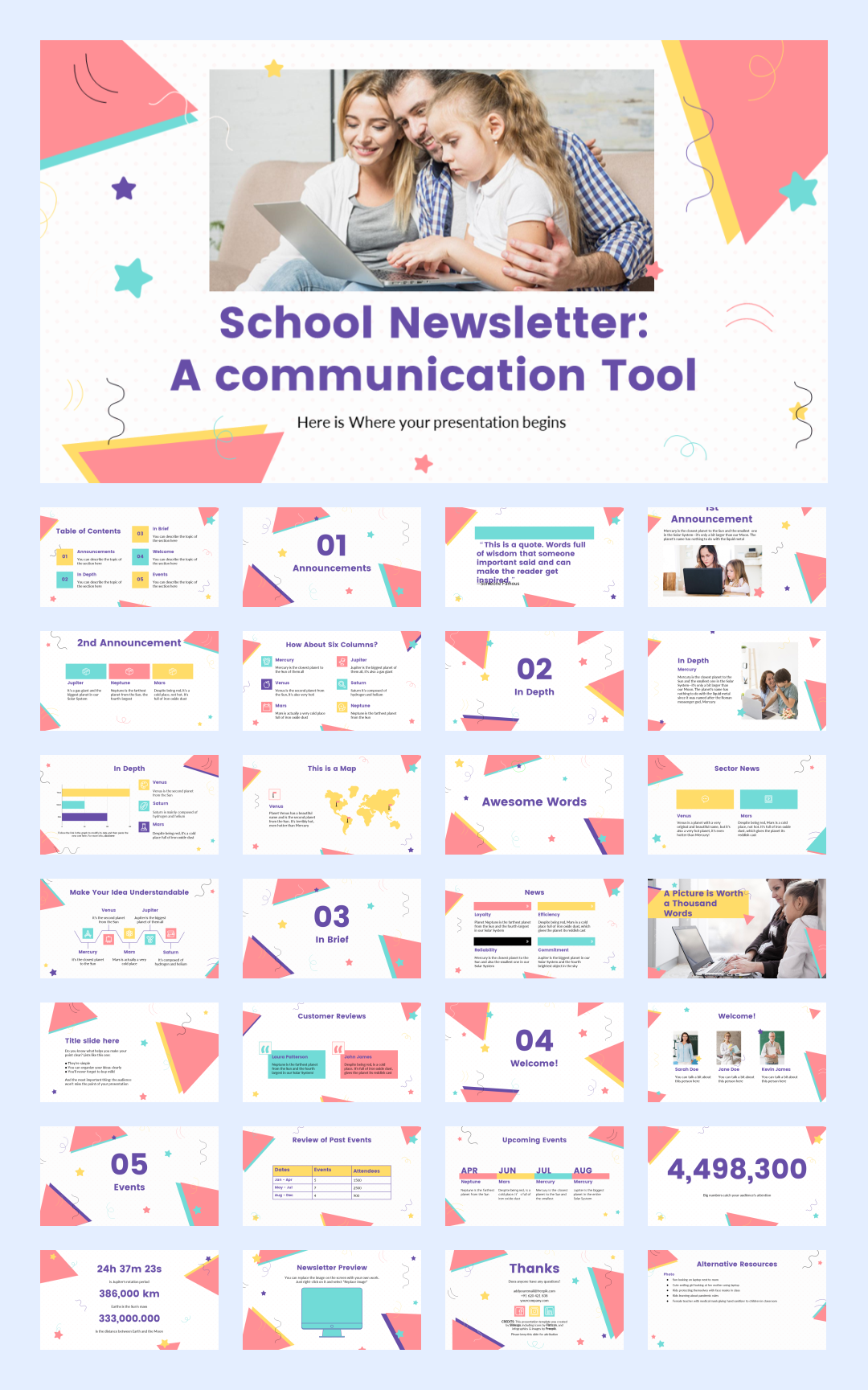 孟菲斯！31套欧美孟菲斯主题PPT设计！