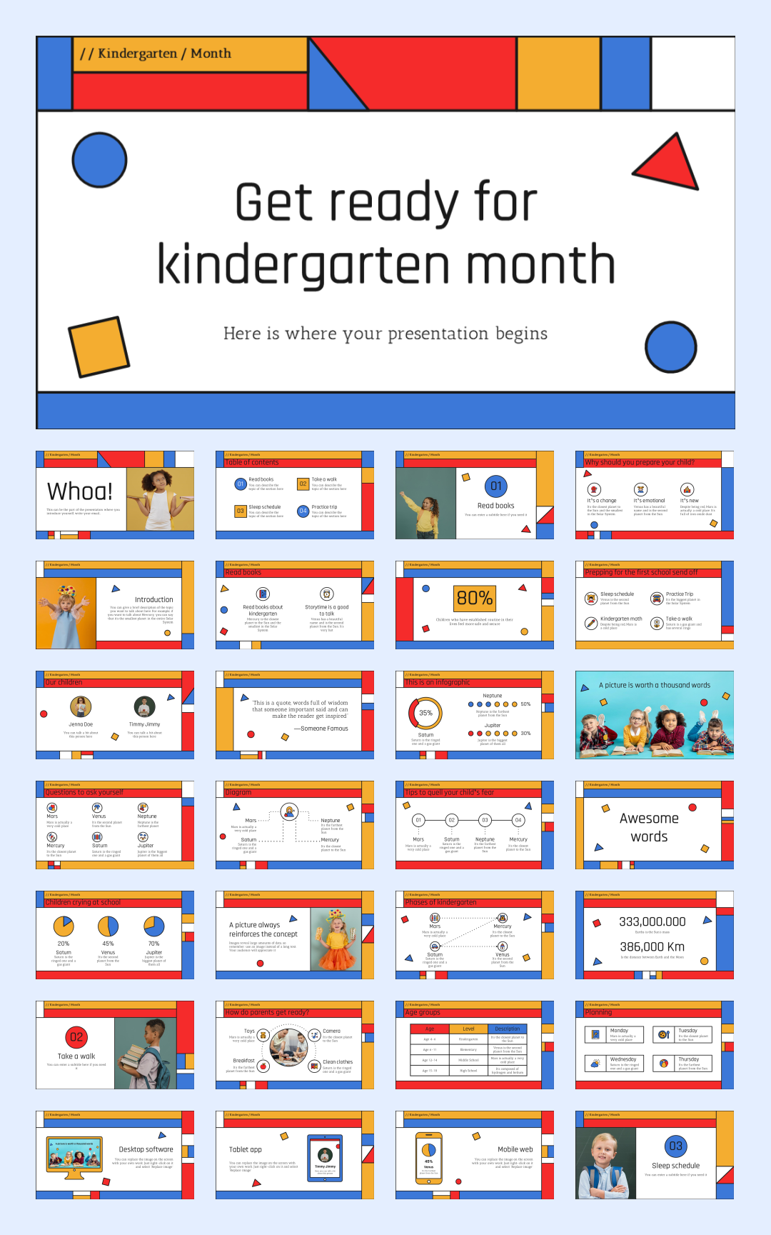 孟菲斯！31套欧美孟菲斯主题PPT设计！