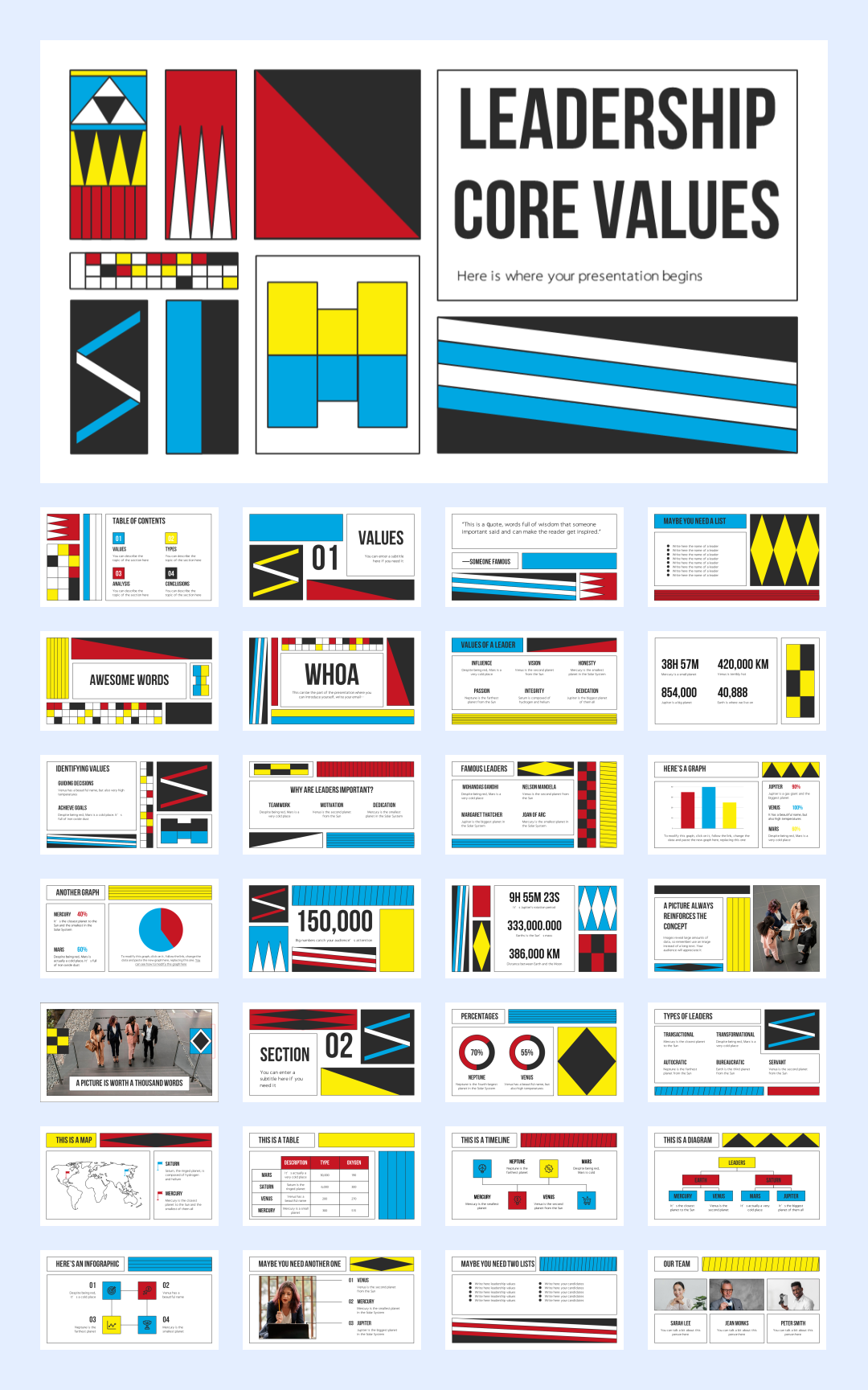 孟菲斯！31套欧美孟菲斯主题PPT设计！