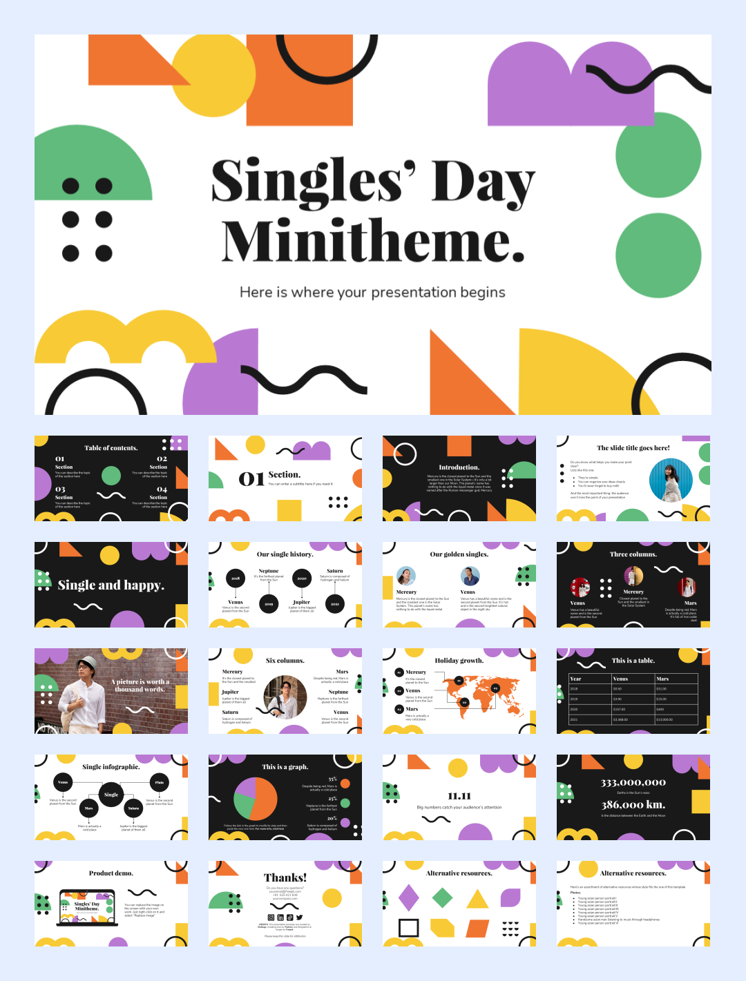 孟菲斯！31套欧美孟菲斯主题PPT设计！