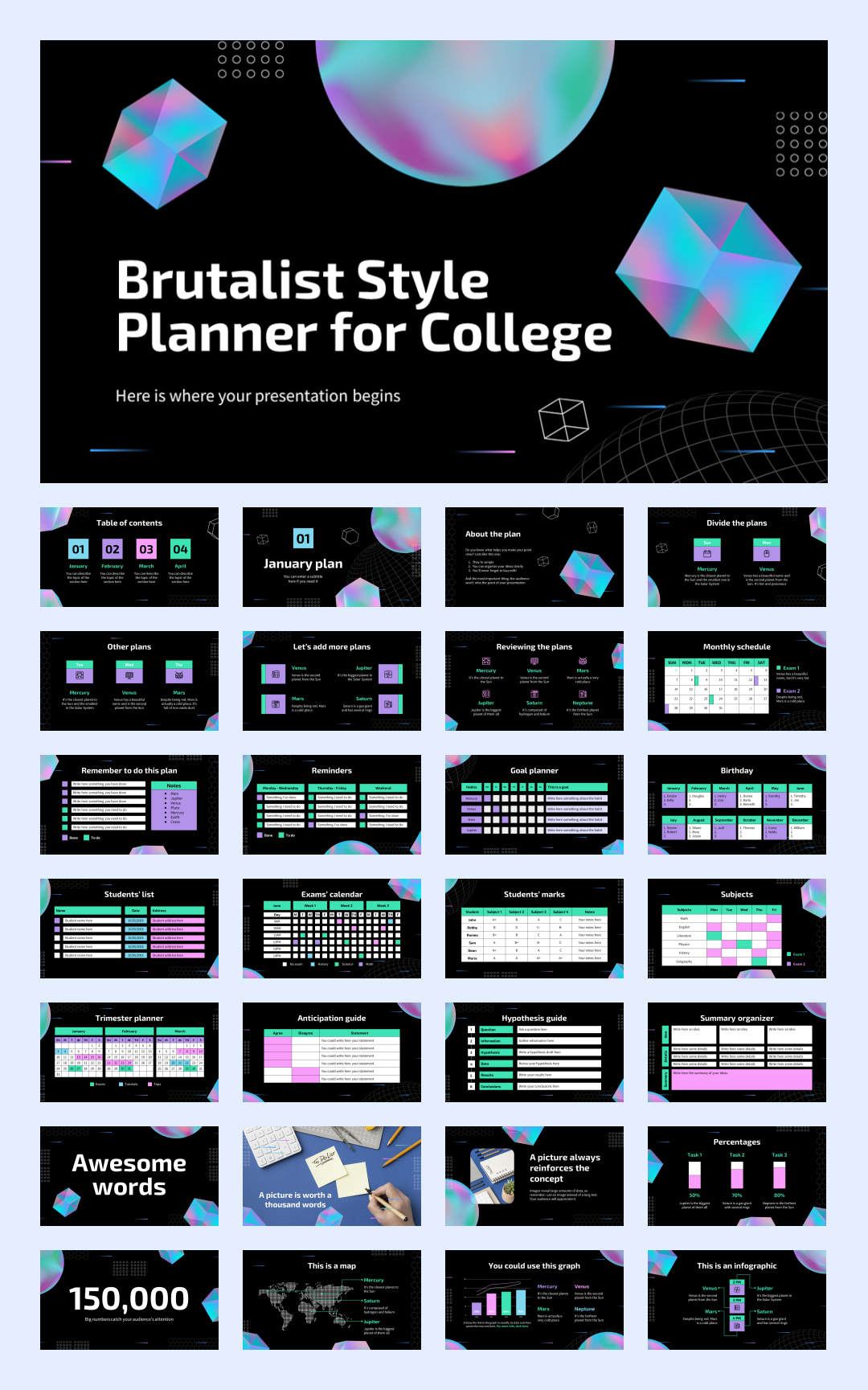 几何创意！37套几何创意风PPT模板设计鉴赏