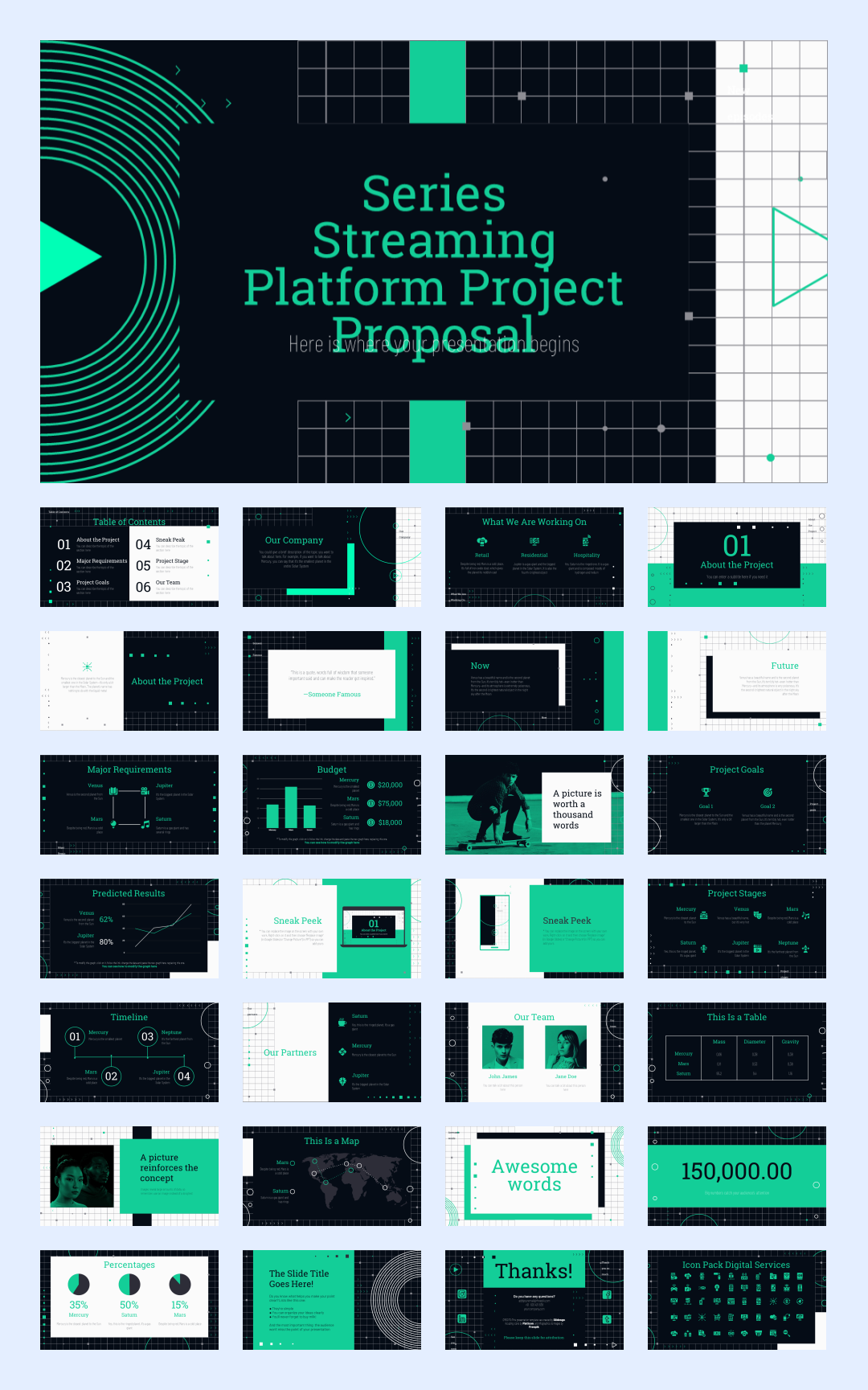 几何创意！37套几何创意风PPT模板设计鉴赏