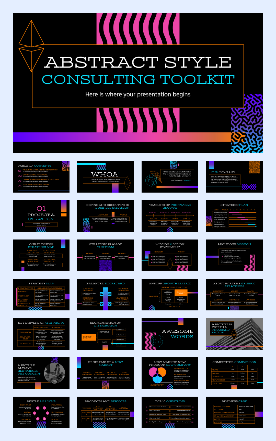 几何创意！37套几何创意风PPT模板设计鉴赏