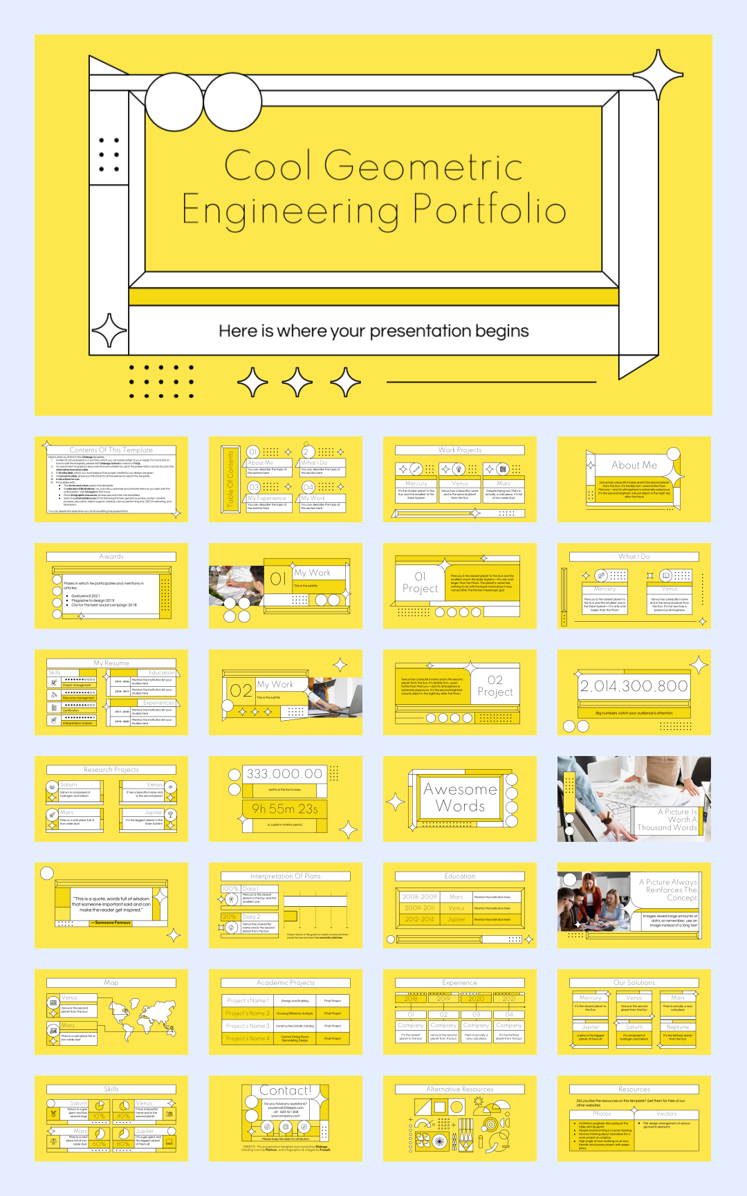 几何创意！37套几何创意风PPT模板设计鉴赏