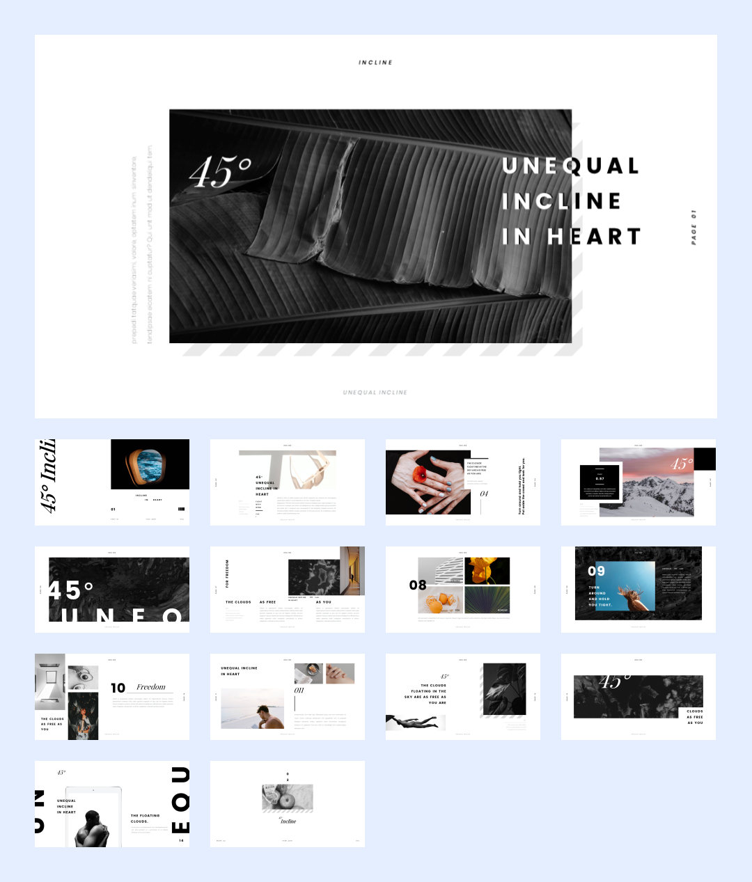 文艺艺术！20套设计感作品集PPT模板设计鉴赏[S94]