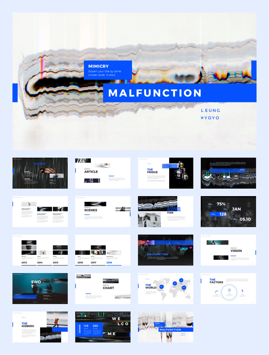 文艺艺术！20套设计感作品集PPT模板设计鉴赏[S94]