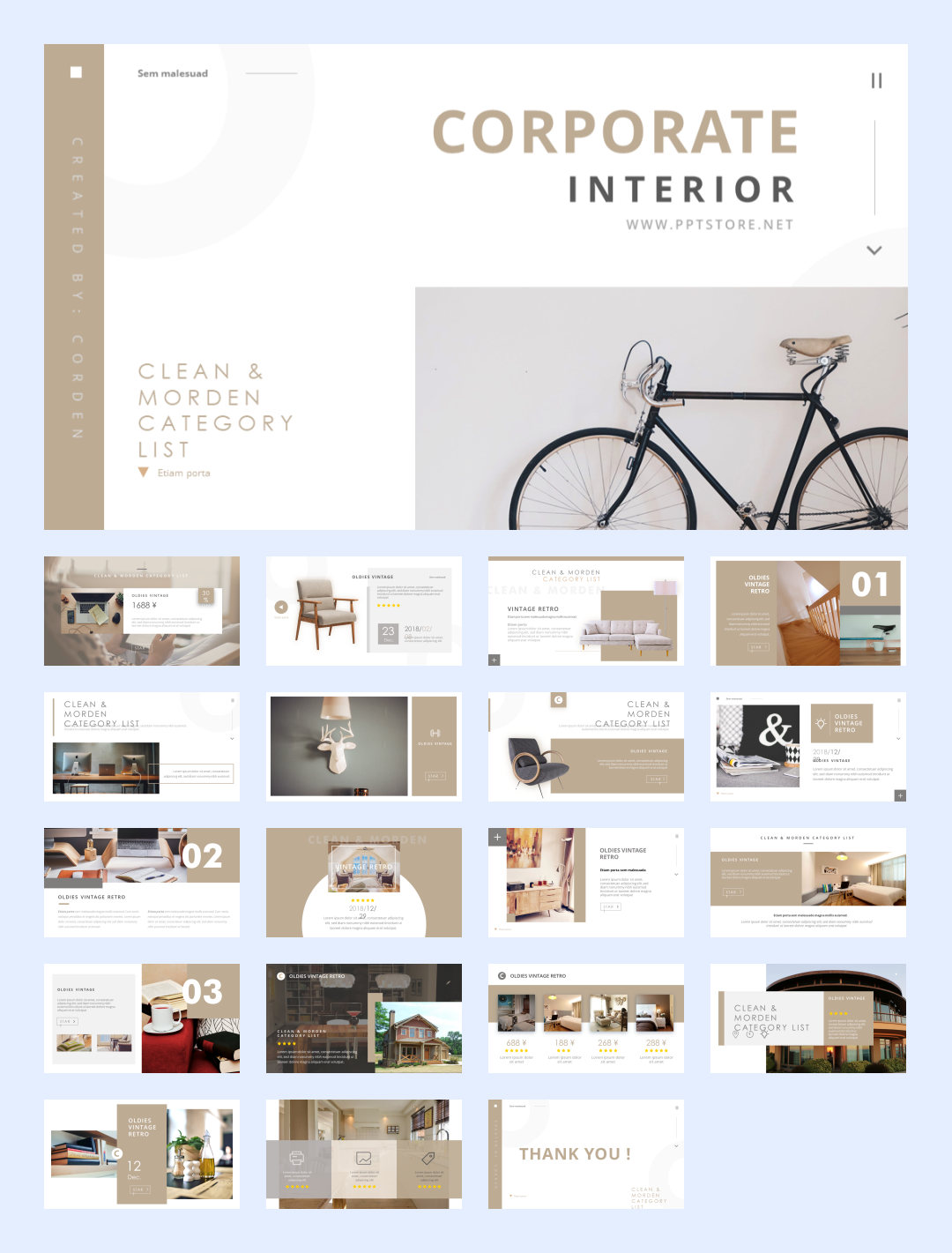 文艺艺术！20套设计感作品集PPT模板设计鉴赏[S94]