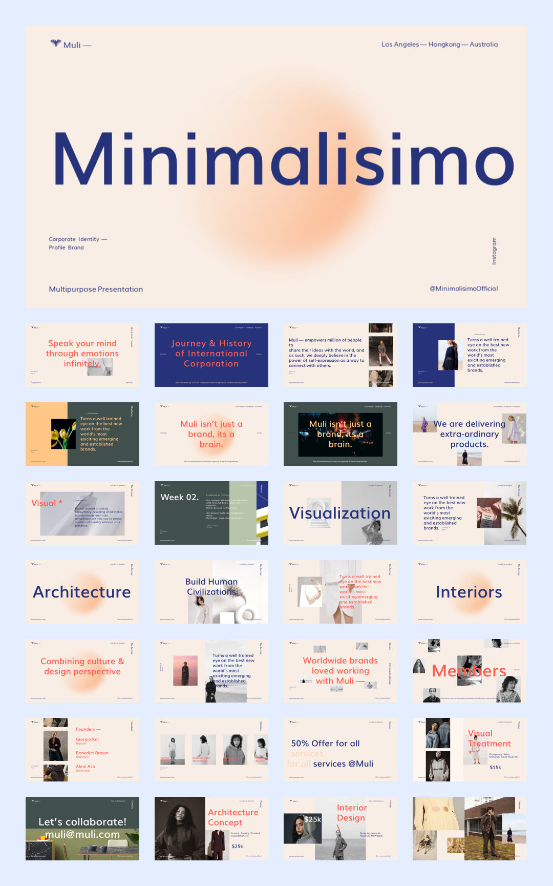 文艺艺术！20套设计感作品集PPT模板设计鉴赏[S94]