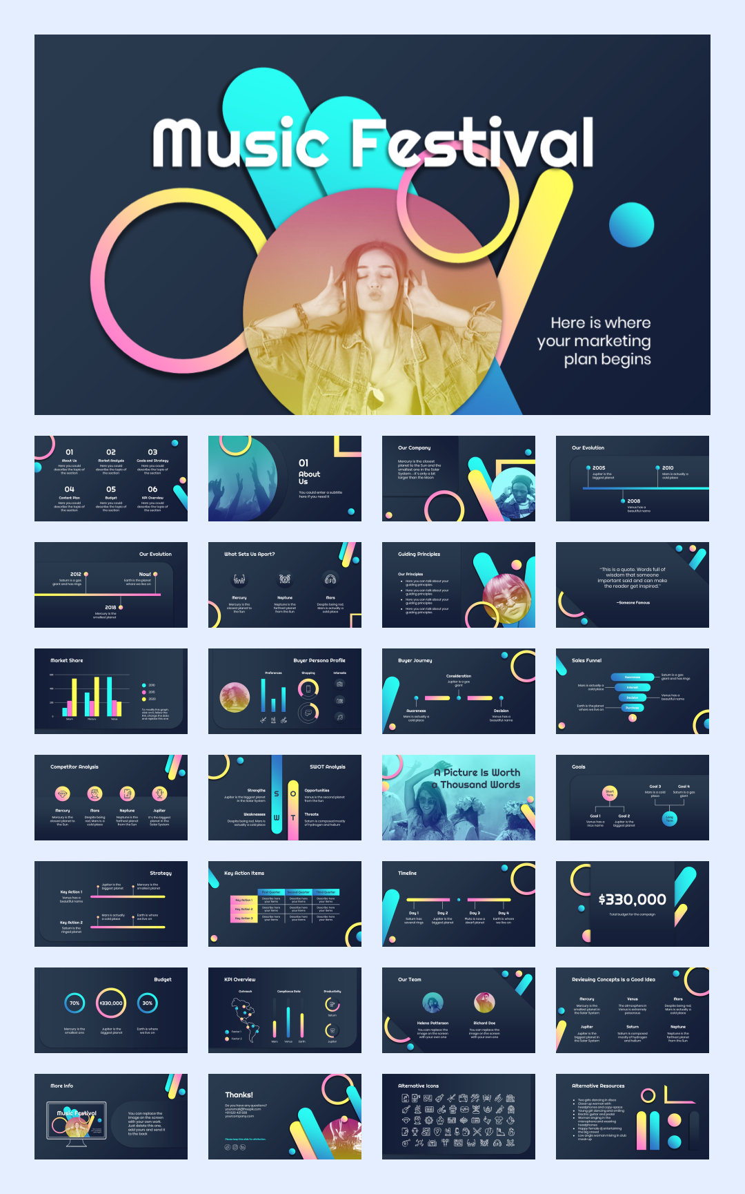抽象设计！21套抽象艺术PPT模板设计鉴赏[S93]