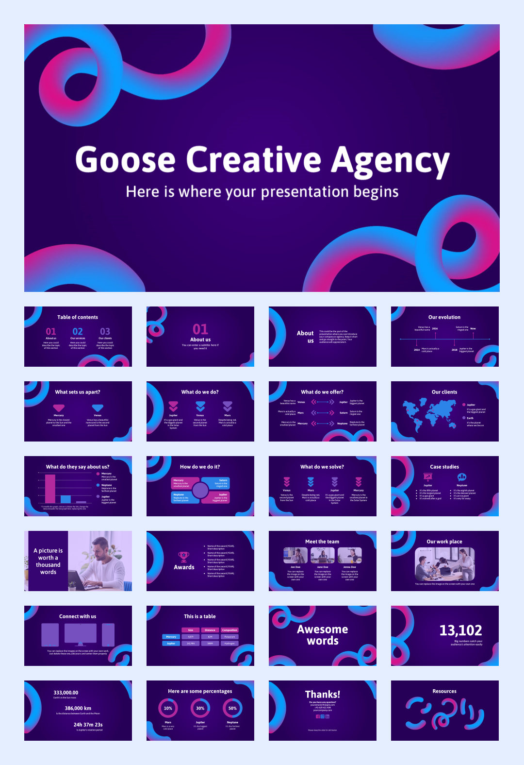 抽象设计！21套抽象艺术PPT模板设计鉴赏[S93]