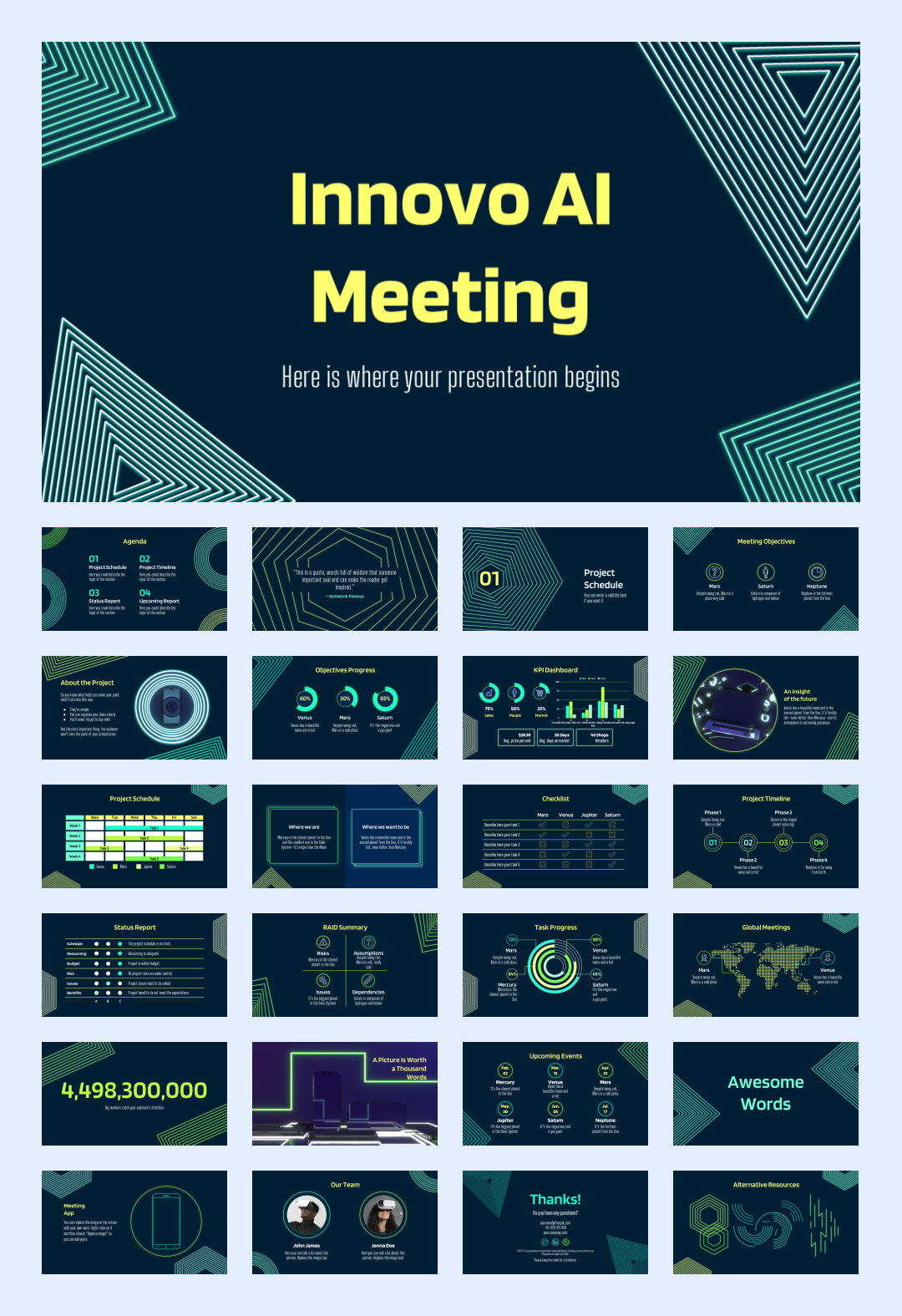 抽象设计！21套抽象艺术PPT模板设计鉴赏[S93]