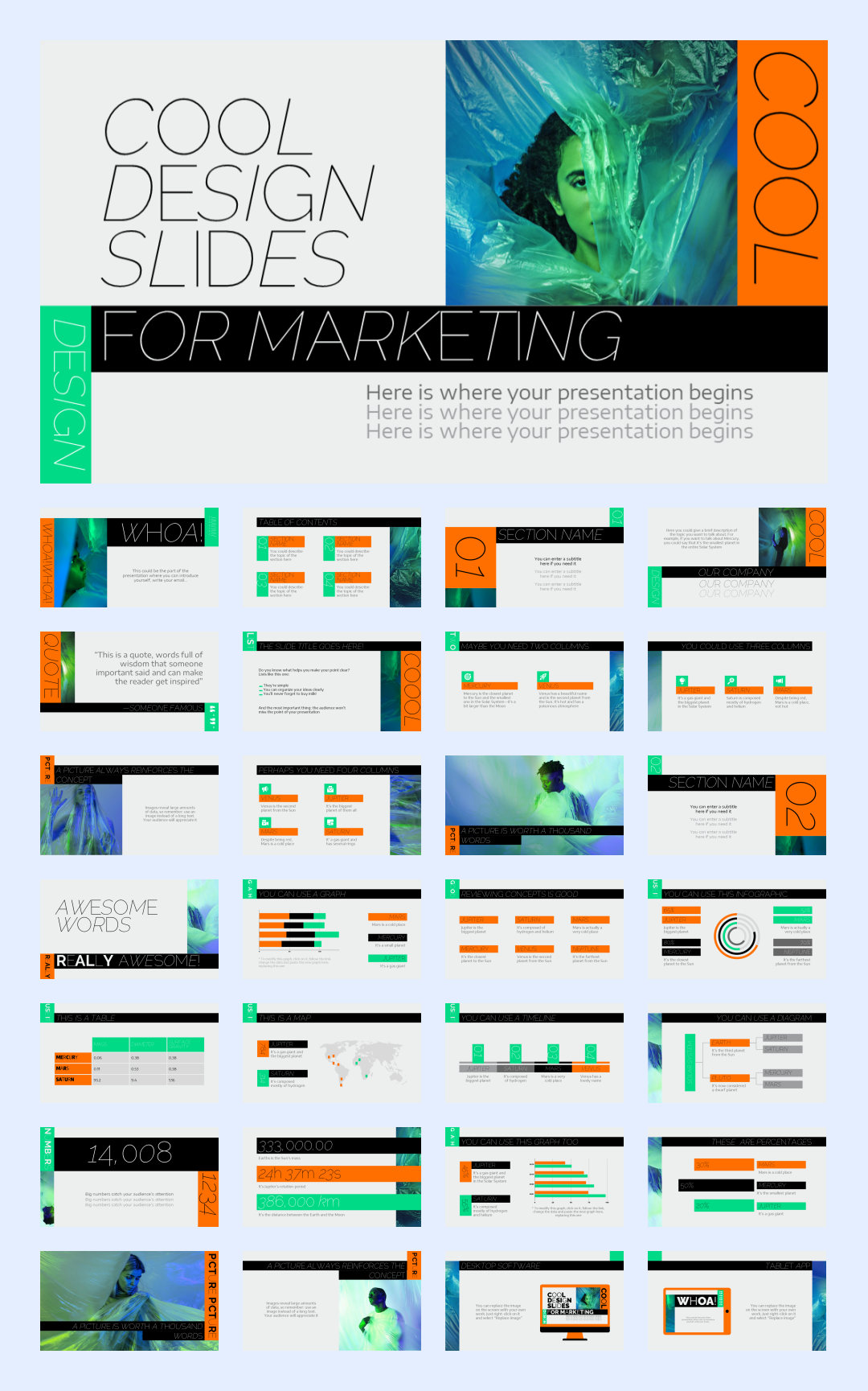 抽象设计！21套抽象艺术PPT模板设计鉴赏[S93]