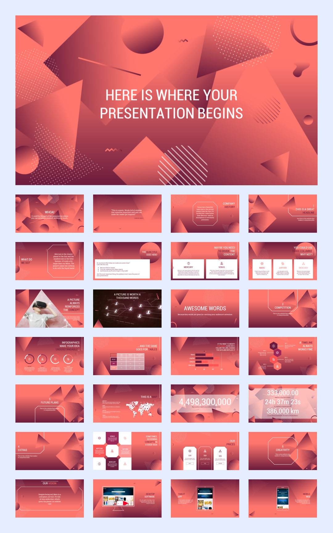 抽象设计！21套抽象艺术PPT模板设计鉴赏[S93]