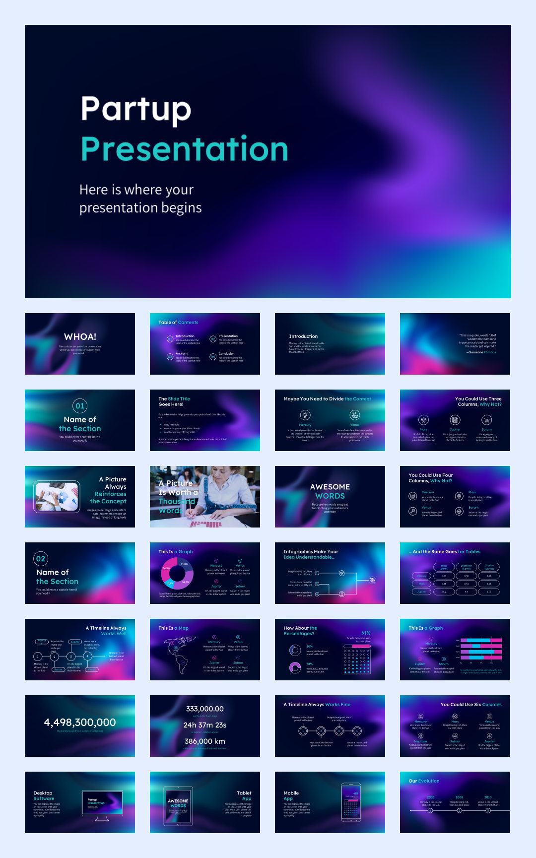 抽象设计！21套抽象艺术PPT模板设计鉴赏[S93]