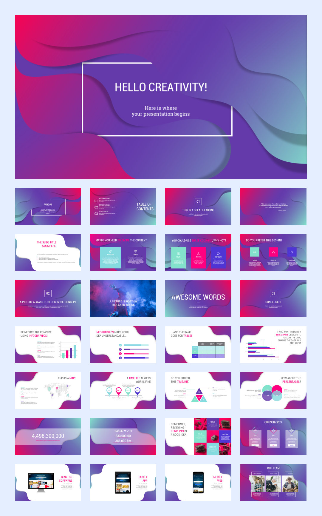 抽象设计！21套抽象艺术PPT模板设计鉴赏[S93]