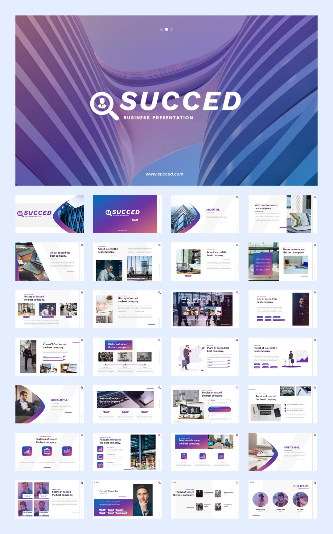 紫色商务！12套紫色商务风PPT模板设计鉴赏[S92]