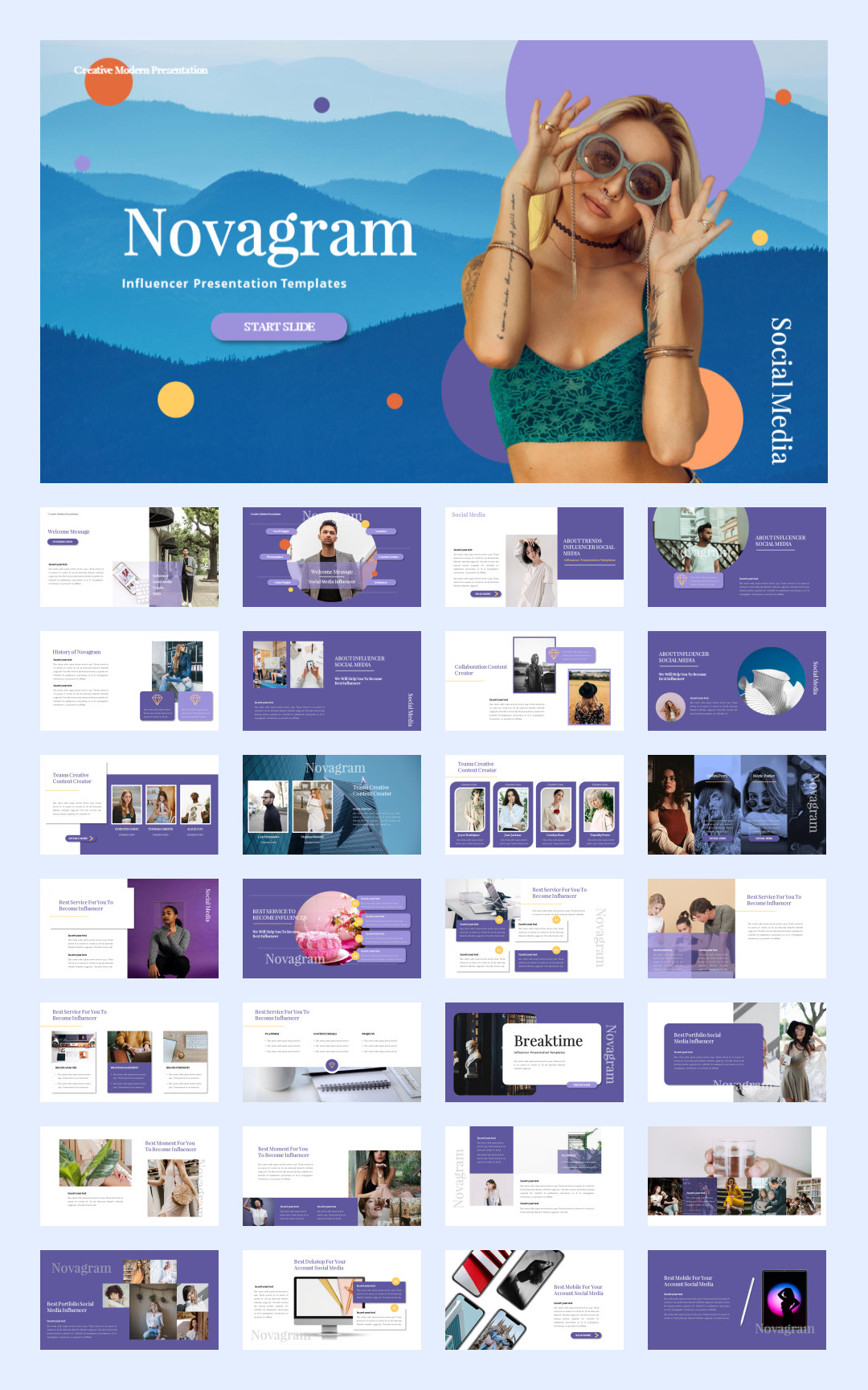 紫色商务！12套紫色商务风PPT模板设计鉴赏[S92]