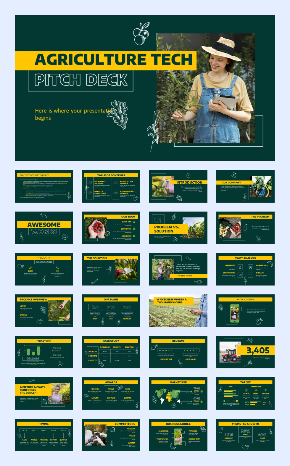 绿叶文艺！27套绿叶文艺风PPT模板合集[S74]