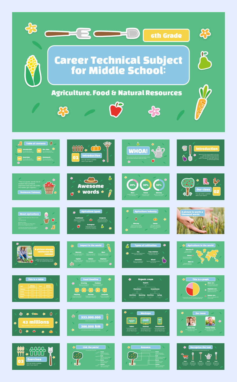 绿叶文艺！27套绿叶文艺风PPT模板合集[S74]