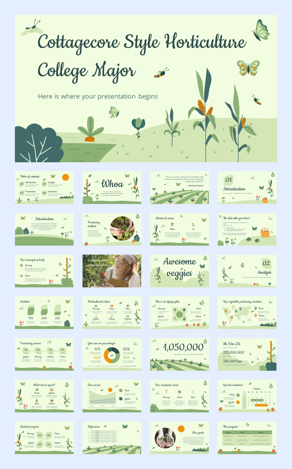 绿叶文艺！27套绿叶文艺风PPT模板合集[S74]